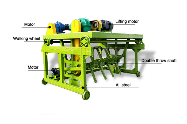Structure of Thench Type Compost Turner